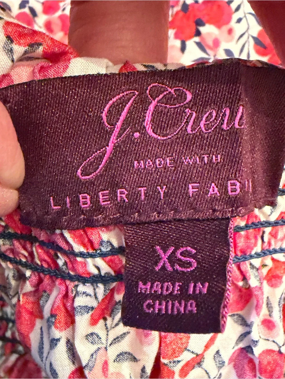 J.Crew Cotton Poplin Cropped Top Liberty Wiltshire Floral Print Size XS